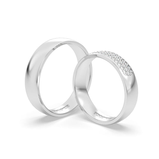 JOSIANE WEDDING RINGS 18K WHITE GOLD - MARCVS JOYEROS