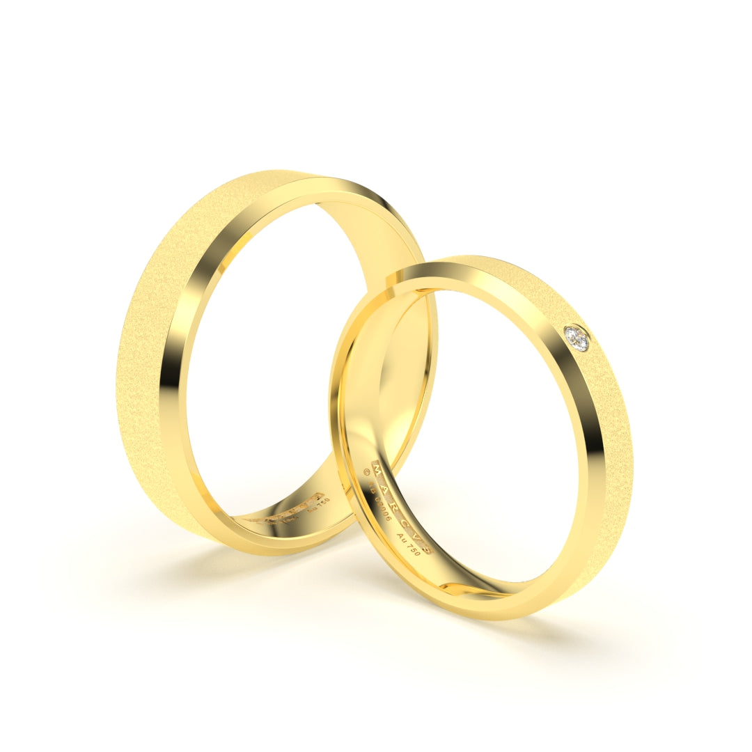 CAPRICCIO WEDDING RINGS 18K YELLOW GOLD - MARCVS JOYEROS