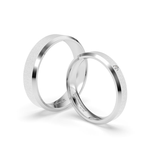 CAPRICCIO WEDDING RINGS 18K WHITE GOLD - MARCVS JOYEROS