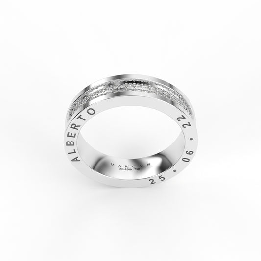 CINNIA WEDDING RINGS 18K WHITE GOLD - MARCVS JOYEROS