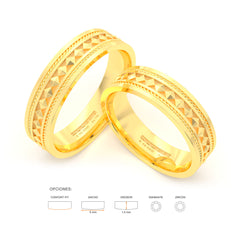 JOSIANE WEDDING RINGS 18K YELLOW GOLD - MARCVS JOYEROS JOSIANE WEDDING RINGS 18K YELLOW GOLD - MARCVS JOYEROS