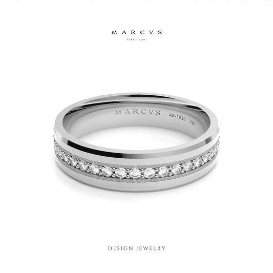 DIONE WEDDING RINGS 18K WHITE GOLD - MARCVS JOYEROS