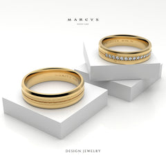 DIONE WEDDING RINGS 18K YELLOW GOLD - MARCVS JOYEROS DIONE WEDDING RINGS 18K YELLOW GOLD - MARCVS JOYEROS