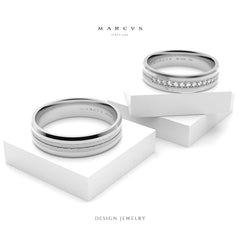 DIONE WEDDING RINGS 18K WHITE GOLD - MARCVS JOYEROS DIONE WEDDING RINGS 18K WHITE GOLD - MARCVS JOYEROS
