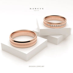 DIONE WEDDING RINGS ROSE GOLD 18K - MARCVS JOYEROS DIONE WEDDING RINGS ROSE GOLD 18K - MARCVS JOYEROS