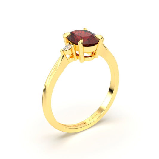 EDITH ROUGE ANILLO CON RUBÍ ORO 18K - JOYERIA MARCVS