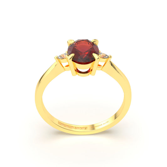 EDITH ROUGE ANILLO CON RUBÍ ORO 18K - JOYERIA MARCVS
