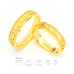 ETHAN WEDDING RINGS 18K GOLD - MARCVS JOYEROS ETHAN WEDDING RINGS 18K GOLD - MARCVS JOYEROS