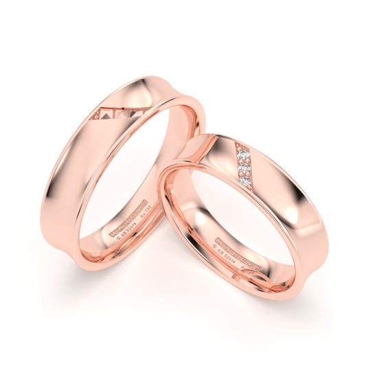 FANCY WEDDING RINGS 18K ROSE GOLD - MARCVS JOYEROS