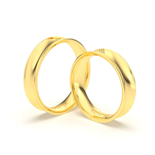 FANCY WEDDING RINGS 18K YELLOW GOLD - MARCVS JOYEROS