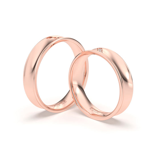 FANCY WEDDING RINGS 18K ROSE GOLD - MARCVS JOYEROS