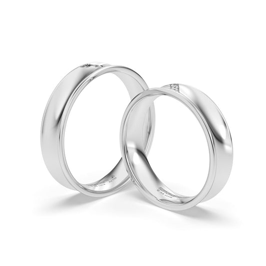 FANCY WEDDING RINGS 18K WHITE GOLD - MARCVS JOYEROS