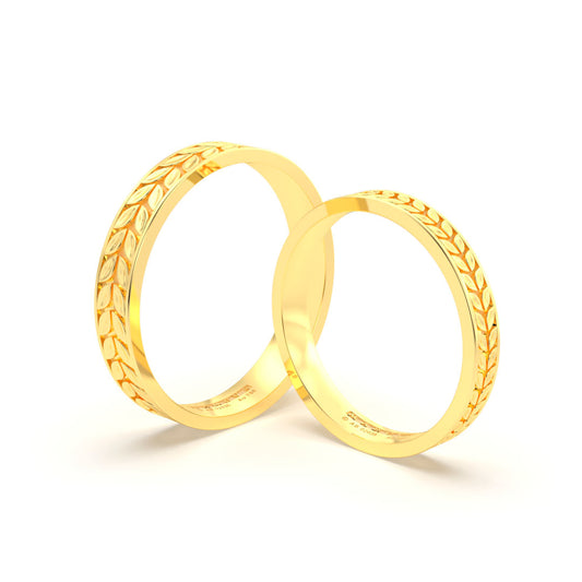 JOSIANE WEDDING RINGS 18K YELLOW GOLD - MARCVS JOYEROS