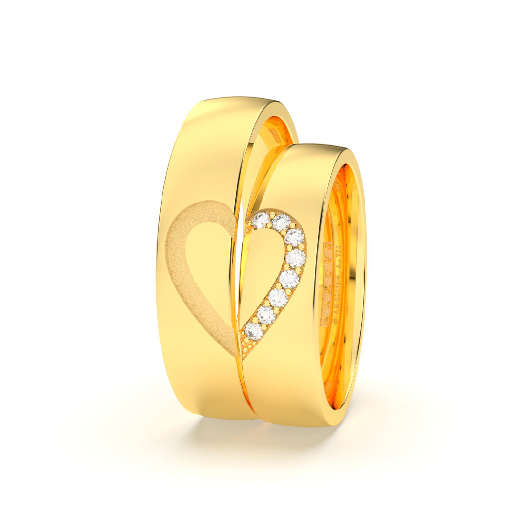 INNAMORATO WEDDING RINGS 18K YELLOW GOLD - MARCVS JOYEROS