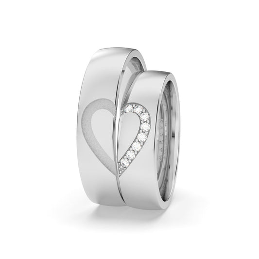 INNAMORATO WEDDING RINGS 18K WHITE GOLD - MARCVS JOYEROS