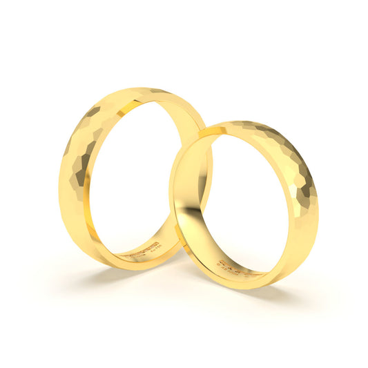 JOSIANE WEDDING RINGS 18K YELLOW GOLD - MARCVS JOYEROS