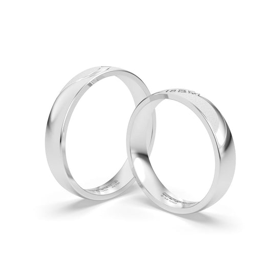 JOSIANE WEDDING RINGS 18K WHITE GOLD - MARCVS JOYEROS