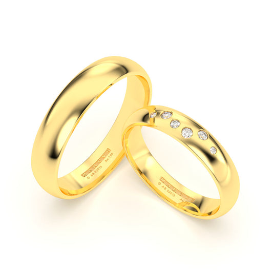 MOUNE WEDDING RINGS 18K YELLOW GOLD - MARCVS JOYEROS
