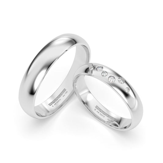 MOUNE WEDDING RINGS 18K WHITE GOLD - MARCVS JOYEROS
