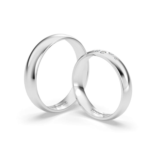 MOUNE WEDDING RINGS 18K WHITE GOLD - MARCVS JOYEROS