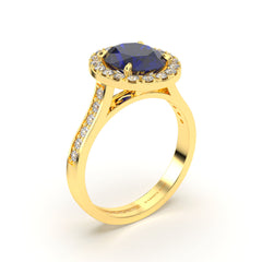 NATALI BLEU 18K GOLD ENGAGEMENT RING - MARCVS JOYEROS NATALI BLEU 18K GOLD ENGAGEMENT RING - MARCVS JOYEROS