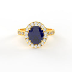 NATALI BLEU 18K GOLD ENGAGEMENT RING - MARCVS JOYEROS NATALI BLEU 18K GOLD ENGAGEMENT RING - MARCVS JOYEROS