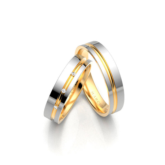 NICOL WEDDING RINGS 18K YELLOW GOLD - MARCVS JOYEROS