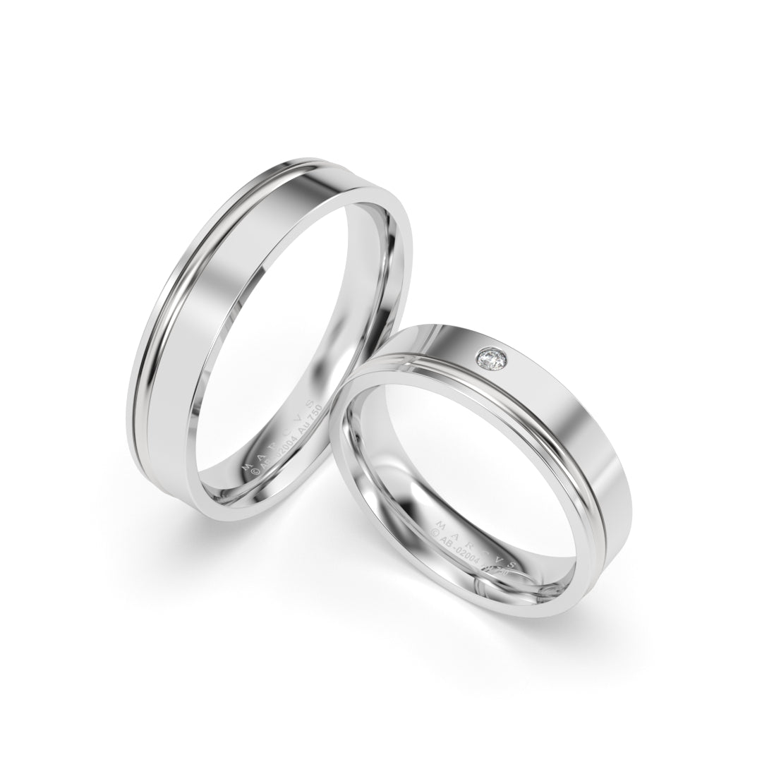OMNIA WEDDING RINGS 18K WHITE GOLD - MARCVS JOYEROS