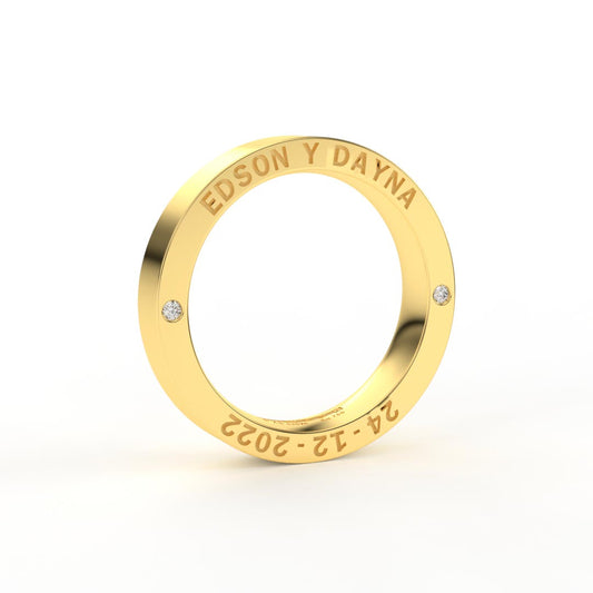 ORALIA ANILLOS DE MATRIMONIO ORO AMARILLO 18K - JOYERIA MARCVS