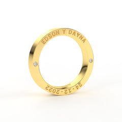 JOSIANE WEDDING RINGS 18K YELLOW GOLD - MARCVS JOYEROS JOSIANE WEDDING RINGS 18K YELLOW GOLD - MARCVS JOYEROS
