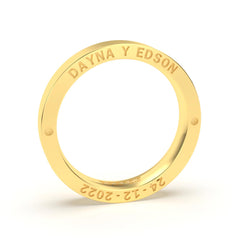 JOSIANE WEDDING RINGS 18K YELLOW GOLD - MARCVS JOYEROS JOSIANE WEDDING RINGS 18K YELLOW GOLD - MARCVS JOYEROS