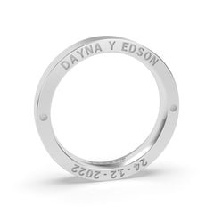 JOSIANE WEDDING RINGS 18K WHITE GOLD - MARCVS JOYEROS JOSIANE WEDDING RINGS 18K WHITE GOLD - MARCVS JOYEROS