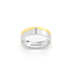 PHOEBE WEDDING RINGS 18K YELLOW AND WHITE GOLD - MARCVS JOYEROS PHOEBE WEDDING RINGS 18K YELLOW AND WHITE GOLD - MARCVS JOYEROS