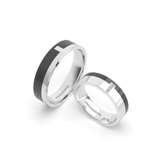 PHOEBE WEDDING RINGS 18K YELLOW AND WHITE GOLD - MARCVS JOYEROS PHOEBE WEDDING RINGS 18K YELLOW AND WHITE GOLD - MARCVS JOYEROS