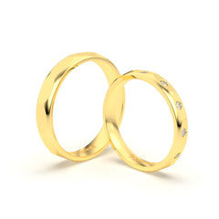 JOSIANE WEDDING RINGS 18K YELLOW GOLD - MARCVS JOYEROS JOSIANE WEDDING RINGS 18K YELLOW GOLD - MARCVS JOYEROS
