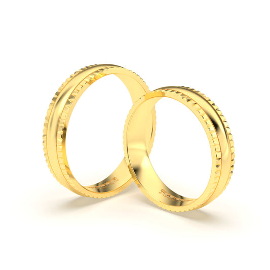 JOSIANE WEDDING RINGS 18K YELLOW GOLD - MARCVS JOYEROS