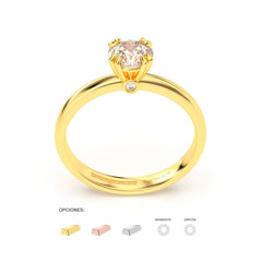 YAELLE 18K GOLD ENGAGEMENT RING - MARCVS JOYEROS YAELLE 18K GOLD ENGAGEMENT RING - MARCVS JOYEROS