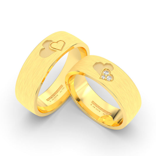 YANNICK WEDDING RINGS 18K YELLOW GOLD - MARCVS JOYEROS