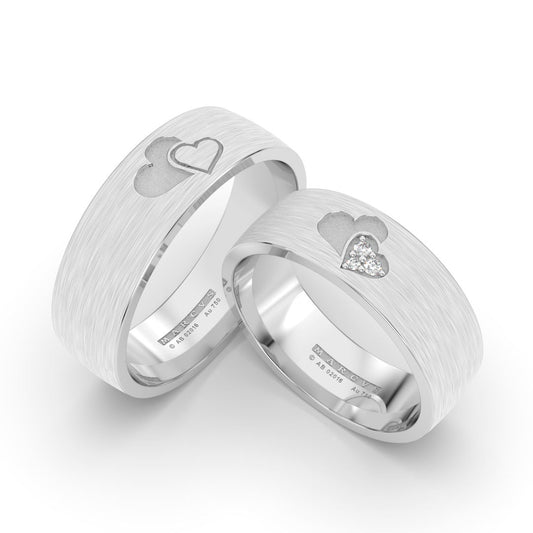 YANNICK WEDDING RINGS 18K WHITE GOLD - MARCVS JOYEROS