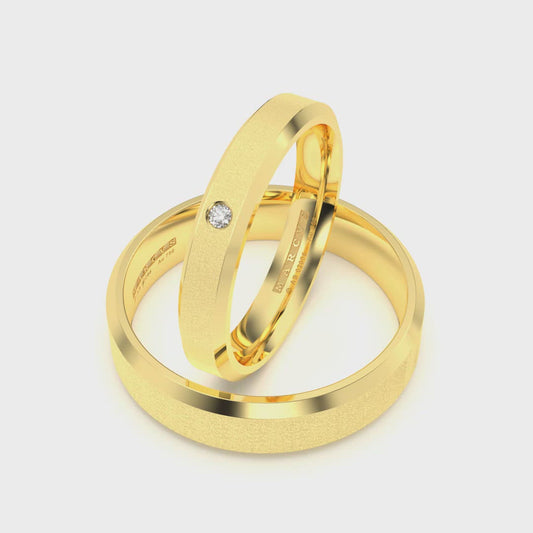 CAPRICCIO WEDDING RINGS 18K YELLOW GOLD - MARCVS JOYEROS 