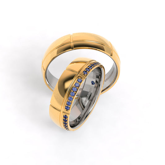 ESRA WEDDING RINGS 18K YELLOW GOLD - MARCVS JOYEROS