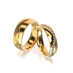 MEREA WEDDING RINGS 18K YELLOW GOLD - MARCVS JOYEROS