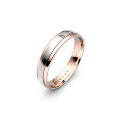 ALIZÉE DUO WEDDING RINGS 18K ROSE GOLD - MARCVS JOYEROS