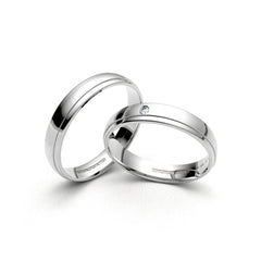 ALIZÉE WEDDING RINGS 18K WHITE GOLD - MARCVS JOYEROS