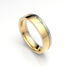 PIERRE WEDDING RINGS 18K YELLOW GOLD - MARCVS JOYEROS