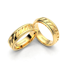 AINARA WEDDING RINGS 18K YELLOW GOLD - MARCVS JOYEROS