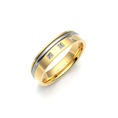 JAYDEN WEDDING RINGS 18K YELLOW GOLD - MARCVS JOYEROS