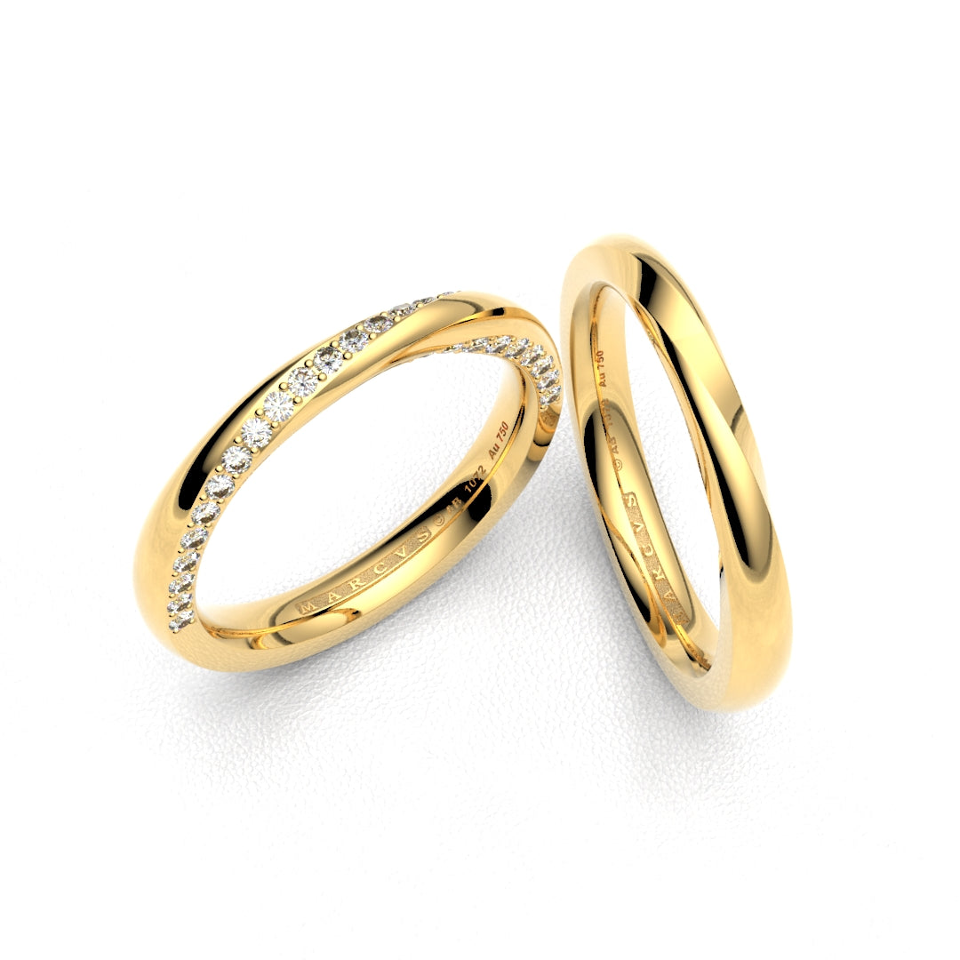 ZAID ANILLOS DE BODA ORO AMARILLO 18K - MARCVS JOYEROS