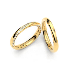 ZAID WEDDING RINGS 18K YELLOW GOLD - MARCVS JOYEROS