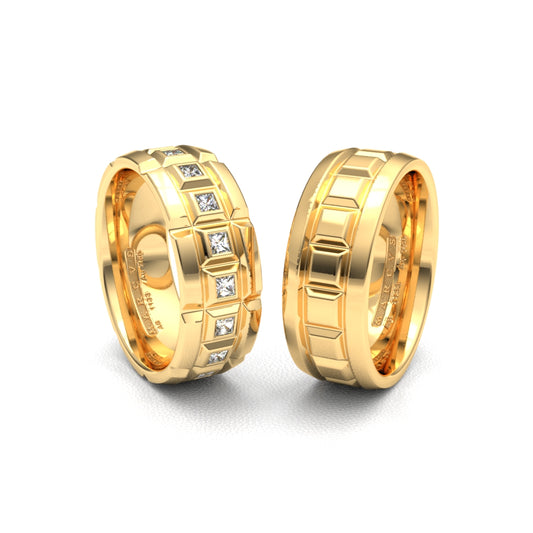 NARUHITO WEDDING RINGS 18K YELLOW GOLD - MARCVS JOYEROS